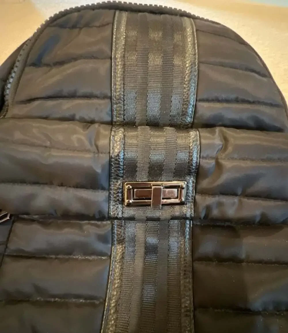 Think‎ Royln Black Quilted Nylon Backpack